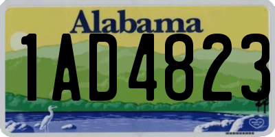 AL license plate 1AD4823