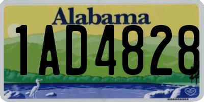 AL license plate 1AD4828