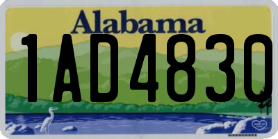 AL license plate 1AD4830