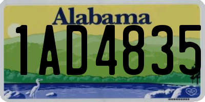 AL license plate 1AD4835