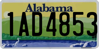 AL license plate 1AD4853
