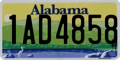 AL license plate 1AD4858