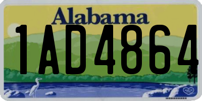 AL license plate 1AD4864