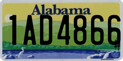 AL license plate 1AD4866