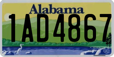 AL license plate 1AD4867