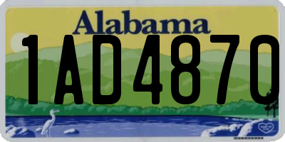 AL license plate 1AD4870