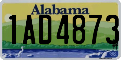 AL license plate 1AD4873