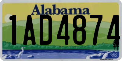 AL license plate 1AD4874
