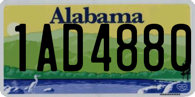 AL license plate 1AD4880