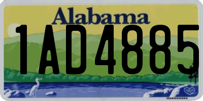 AL license plate 1AD4885
