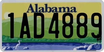 AL license plate 1AD4889