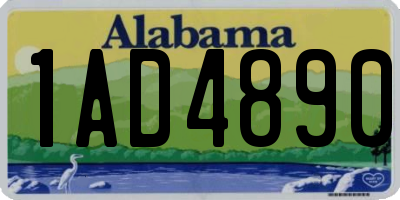 AL license plate 1AD4890