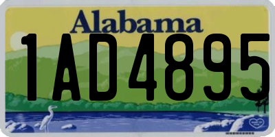 AL license plate 1AD4895