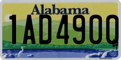 AL license plate 1AD4900