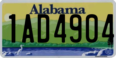 AL license plate 1AD4904
