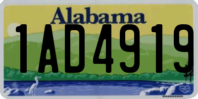 AL license plate 1AD4919