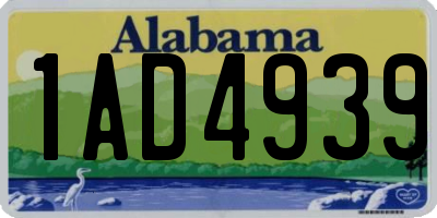 AL license plate 1AD4939