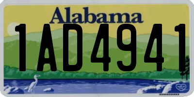 AL license plate 1AD4941