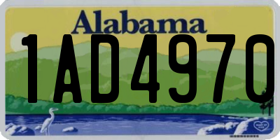 AL license plate 1AD4970