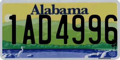 AL license plate 1AD4996