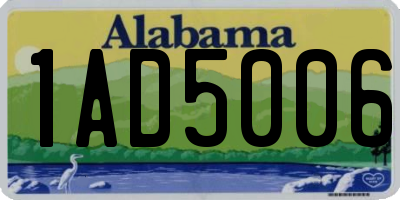AL license plate 1AD5006