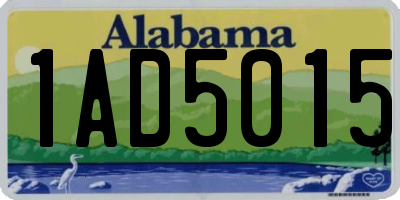 AL license plate 1AD5015