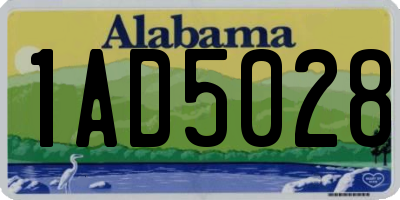 AL license plate 1AD5028