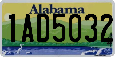AL license plate 1AD5032