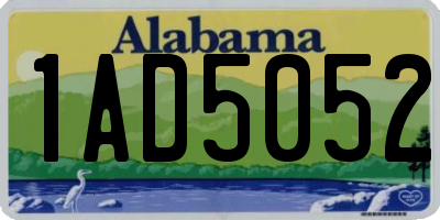 AL license plate 1AD5052