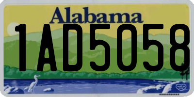 AL license plate 1AD5058