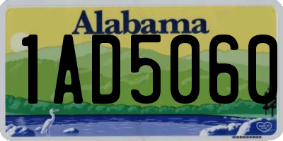 AL license plate 1AD5060