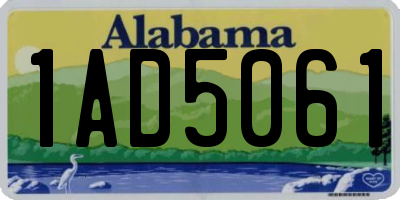 AL license plate 1AD5061