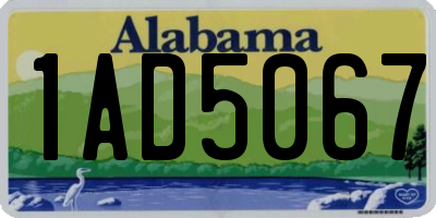 AL license plate 1AD5067
