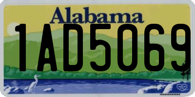 AL license plate 1AD5069