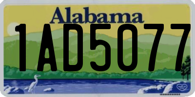 AL license plate 1AD5077