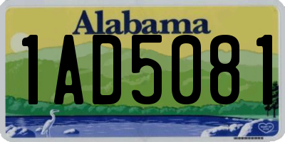 AL license plate 1AD5081