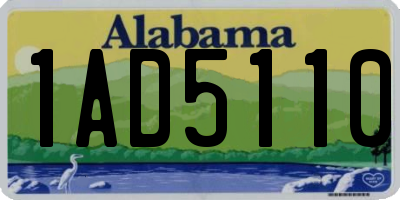 AL license plate 1AD5110