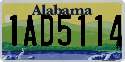 AL license plate 1AD5114