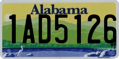 AL license plate 1AD5126