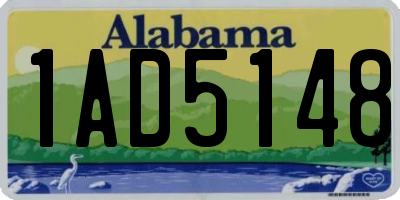 AL license plate 1AD5148