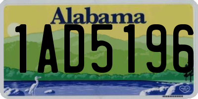 AL license plate 1AD5196