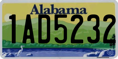 AL license plate 1AD5232