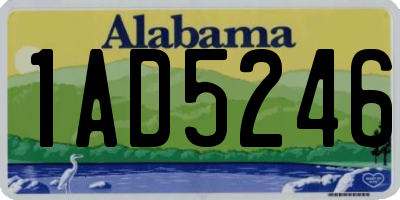 AL license plate 1AD5246