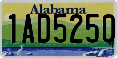 AL license plate 1AD5250
