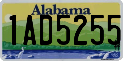 AL license plate 1AD5255