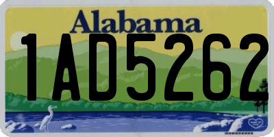 AL license plate 1AD5262