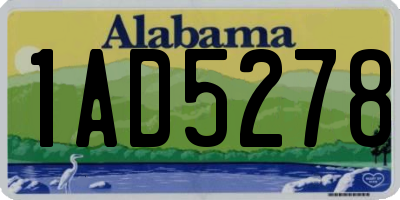 AL license plate 1AD5278