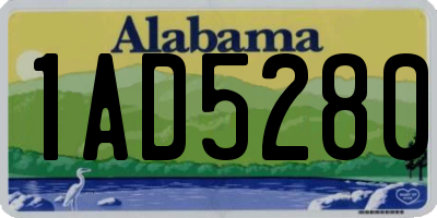 AL license plate 1AD5280