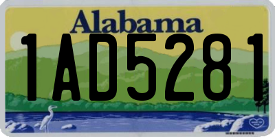 AL license plate 1AD5281