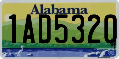 AL license plate 1AD5320